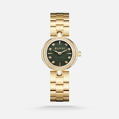 ساعة نسائيه بسير ستيل باللون الذهبي