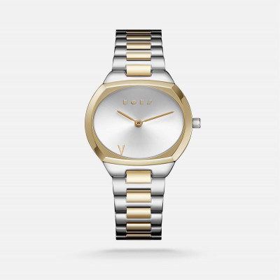 ساعة صُمود النسائية بلون ذهبي وفضي