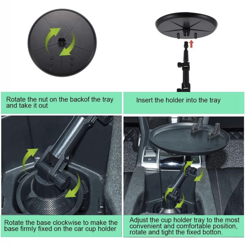 صينية الطعام للسياره متعددة الوظائف مع حامل جوال