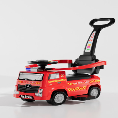 سيارة أطفال دف مع حاجز وموسيقى وإضاءة ومقبض خلفي28...