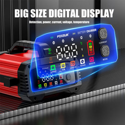 المحمولة 25A/15A شاحن بطارية السيارة الذكية سيارة...