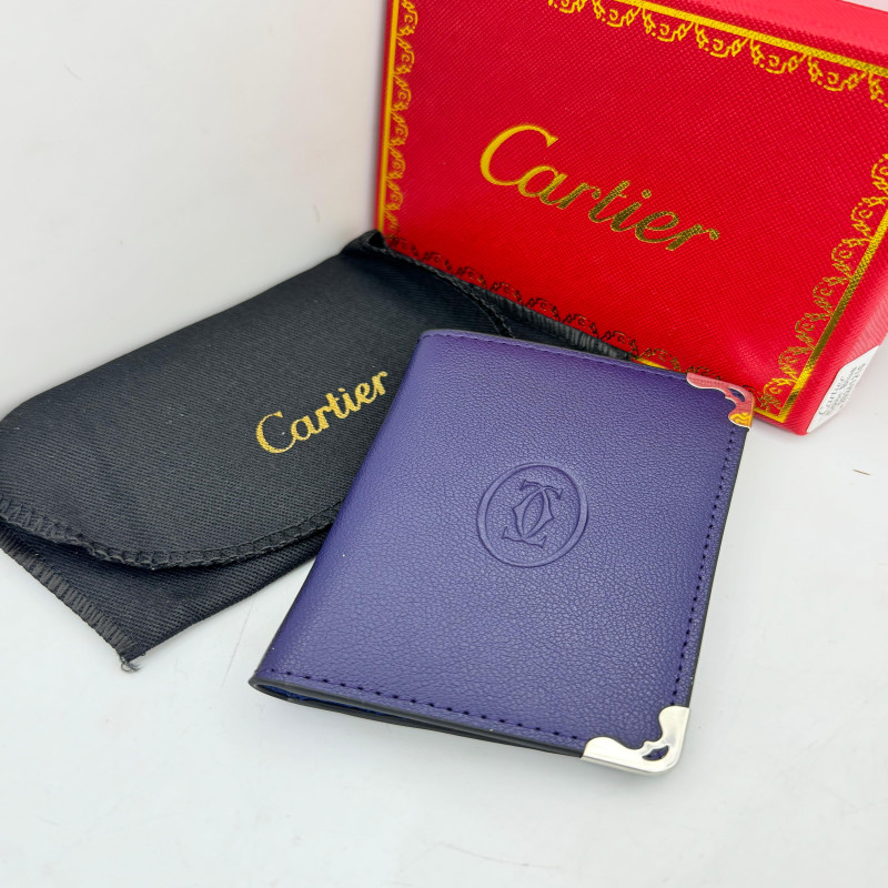 محفظة كارتير جلد باللون الكحلي