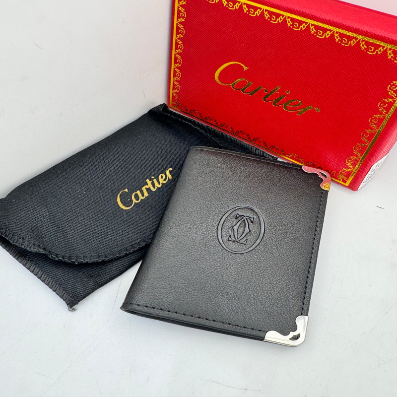 محفظة كارتير جلد باللون الاسود