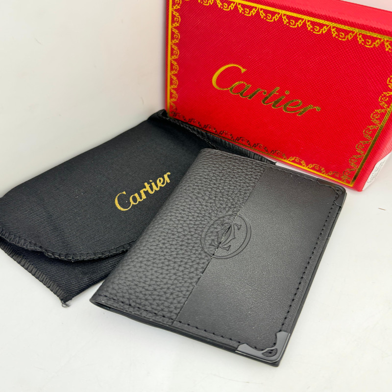 محفظة كارتير جلد باللون الاسود