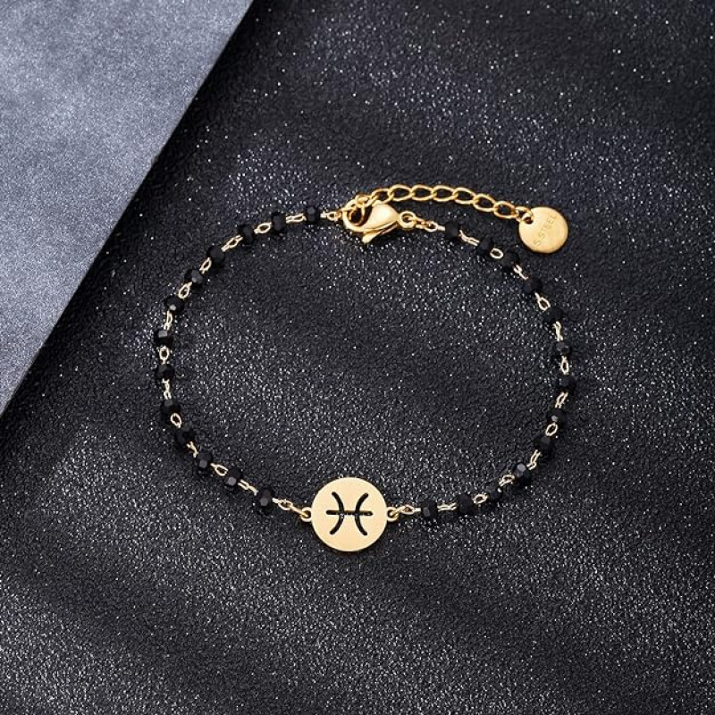 أسوارة برج الحوت مطلية بالذهب عيار 18 قيراط