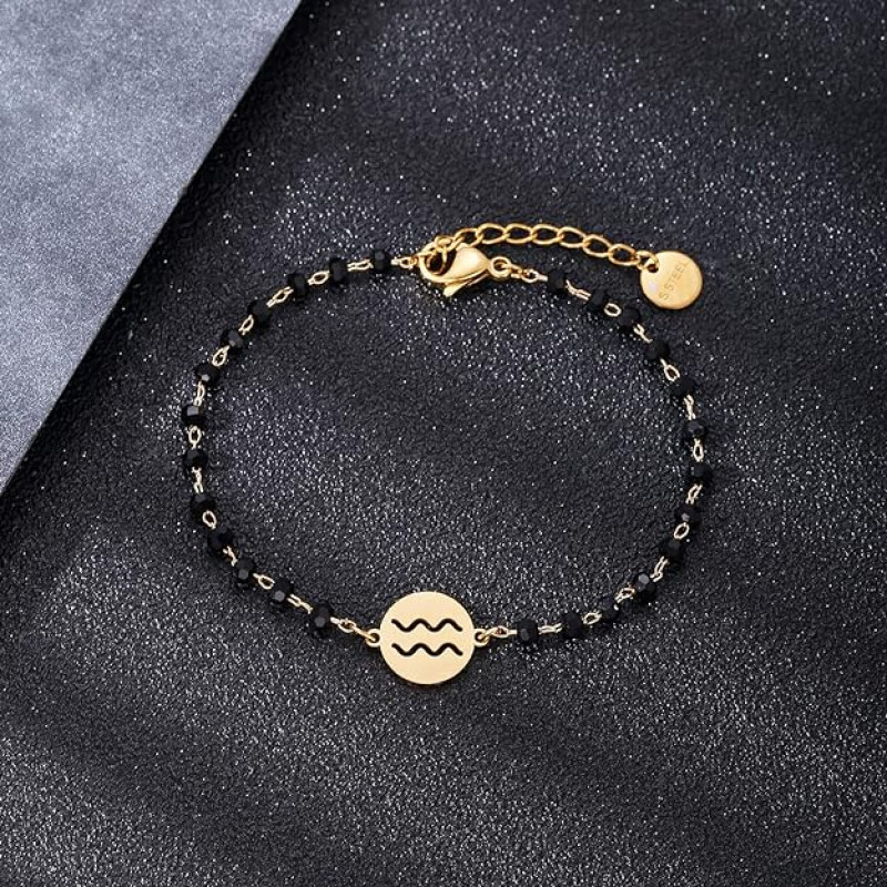 أسوارة برج الدلو مطلية بالذهب عيار 18 قيراط