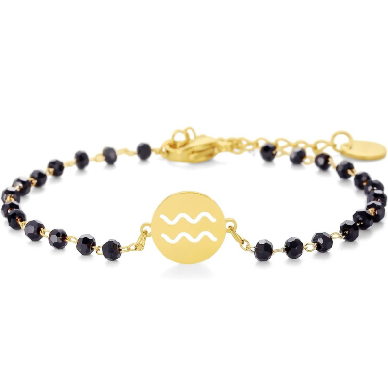 أسوارة برج الدلو مطلية بالذهب عيار 18 قيراط