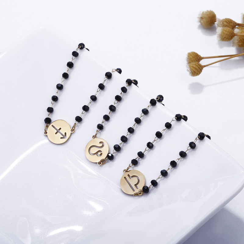 أسوارة برج الدلو مطلية بالذهب عيار 18 قيراط