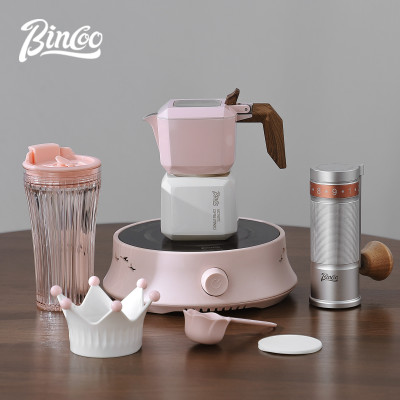 BINCOO صمام مزدوج موكا وعاء مربع إبريق قهوة إسبرسو...