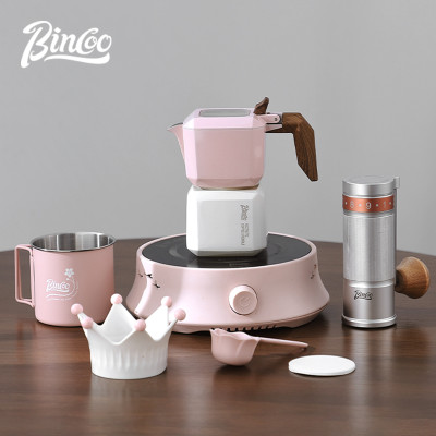 BINCOO صمام مزدوج موكا وعاء مربع إبريق قهوة إسبرسو...