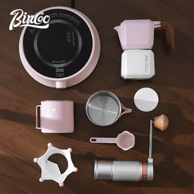 BINCOO صمام مزدوج موكا وعاء مربع إبريق قهوة إسبرسو...