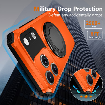 غلاف حماية مغناطيسي 360° مع حامل مدمج لهواتف iPhon...