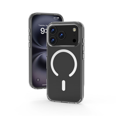 غلاف حماية شفاف مقاوم للصدمات متوافق مع Magsafe له...