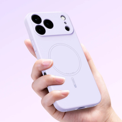 غلاف حماية سيليكون سائل مغناطيسي متوافق مع Magsafe...