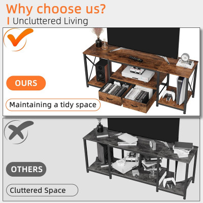 طاولة تلفزيون من Annefish، خزانة تلفزيون قابلة للس...