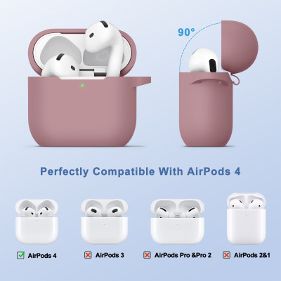 غلاف حماية سيليكون لأجهزة AirPods 4 – حافظة سماعة...