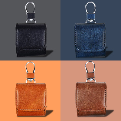 غلاف حماية جلدي لأجهزة AirPods Pro 3 مع مشبك معدني...