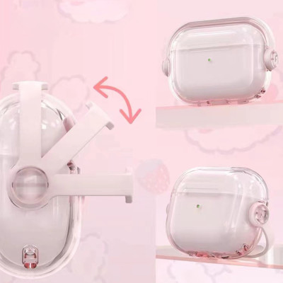 غلاف حماية شفاف مع قفل أمان لـ AirPods Pro 2 – حاف...