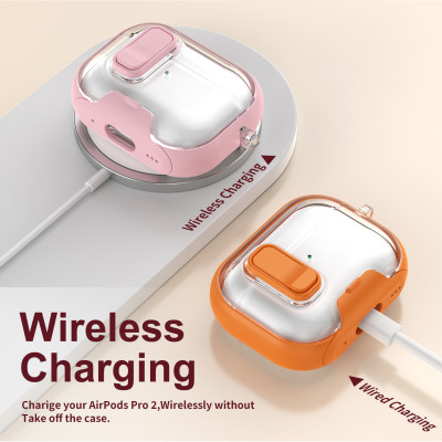 غلاف حماية AirPods Pro 3 مع حامل وقفل أمان – متواف...