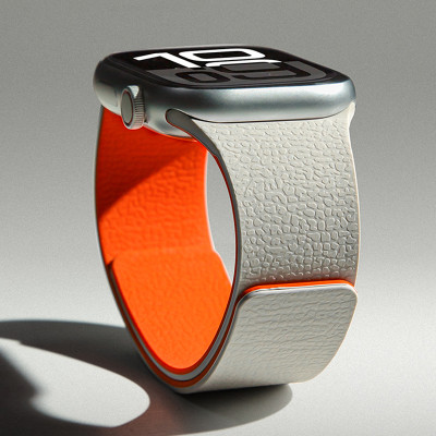 حزام مغناطيسي من السيليكون لساعة أبل 44 مللي متر 4...