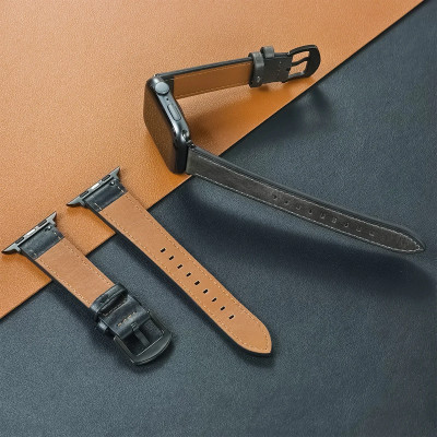 سوار جلد عالي الجودة لساعة أبل – متوافق مع Apple W...