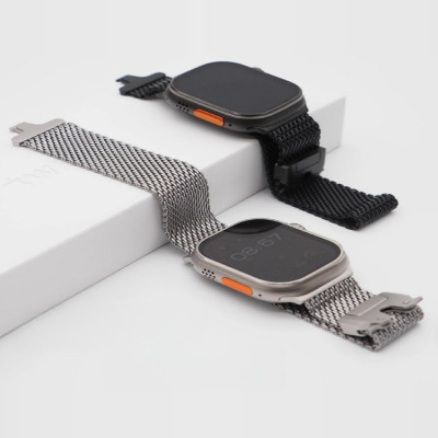 سوار ميلانو ستيل مقاوم للصدأ لساعة أبل – متوافق مع...