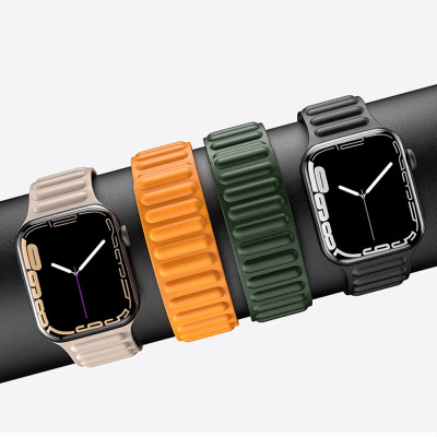سوار جلد مغناطيسي لساعة أبل – متوافق مع مقاسات 49/...