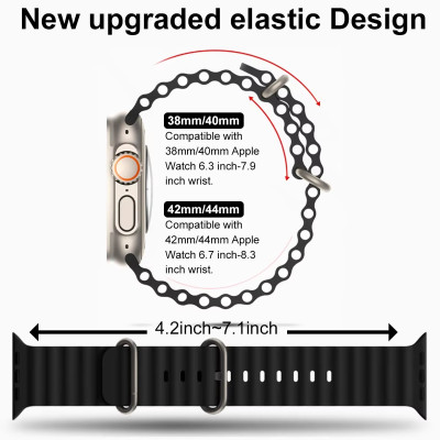 سوار أوشن لساعة أبل – متوافق مع مقاسات 49/46/45/44...