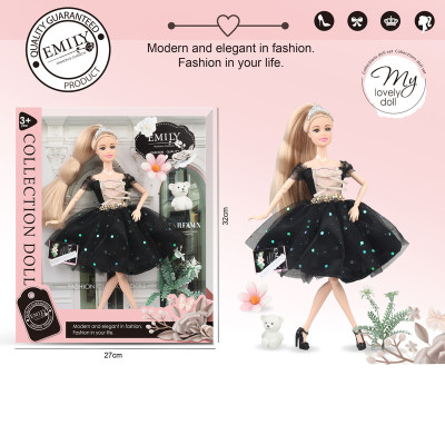 عروسة ايميلي مع فستان أسود وإكسسوارات31-2849027