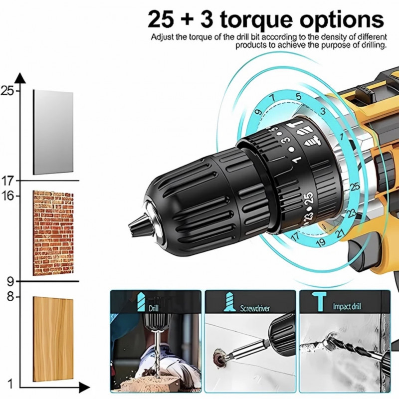 دريل ومفك كهربائي ماركة دينكس