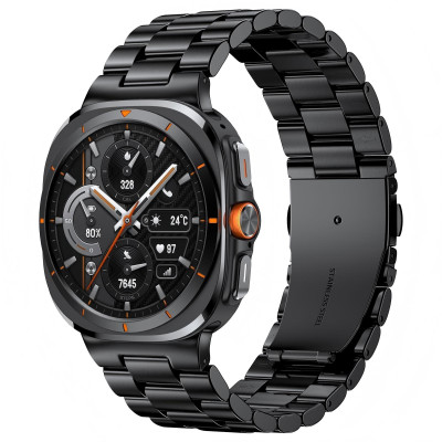 حزام ساعة معدني من الفولاذ المقاوم للصدأ متعدد الأ...