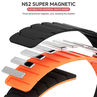 سوار سيليكون مغناطيسي مقاس 22/20 مم لساعة Samsung...