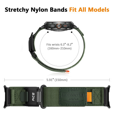 سوار نايلون رياضي مغناطيسي لساعة Samsung Galaxy Wa...