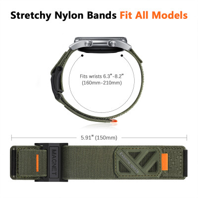 سوار نايلون رياضي بإبزيم مغناطيسي مقاس 20/22 مم –...