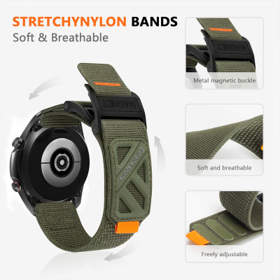 سوار نايلون رياضي بإبزيم مغناطيسي مقاس 20/22 مم –...