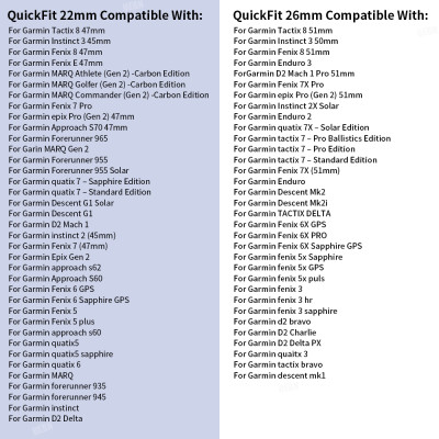 سوار نايلون مغناطيسي مقاس 22/26 مم لساعة Garmin Fe...