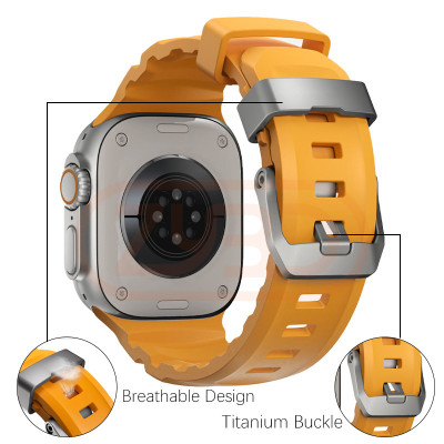 حزام رياضي سيليكون ناعم لـ Apple Watch Ultra/Ultra...