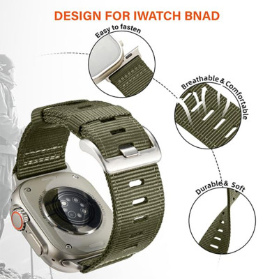 حزام نايلون رياضي لساعة Apple Watch Ultra 2/3 و Se...