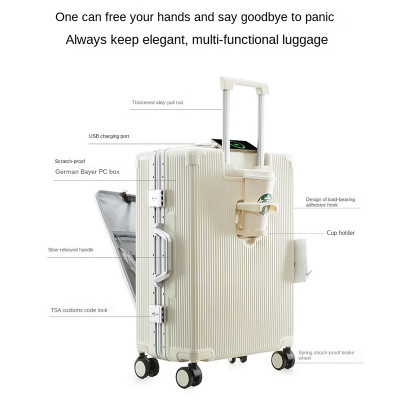 حقيبة سفر بفتحة أمامية