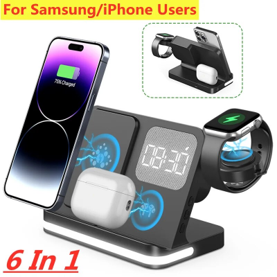 حامل شاحن لاسلكي لـ iPhone 15 ، Samsung S23 ، S22...