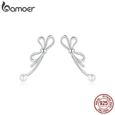 أقراط بامر مصنوعة من الفضة الاسترلينية للنساء والف...