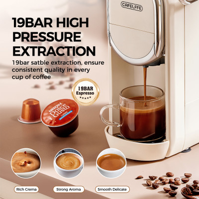 Cafelffe ماكينة صنع القهوة بالكبسولات المتعددة ماك...
