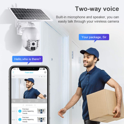 SHIWOJIA كاميرا 4G بطاقة SIM 5MP لوحة طاقة شمسية م...