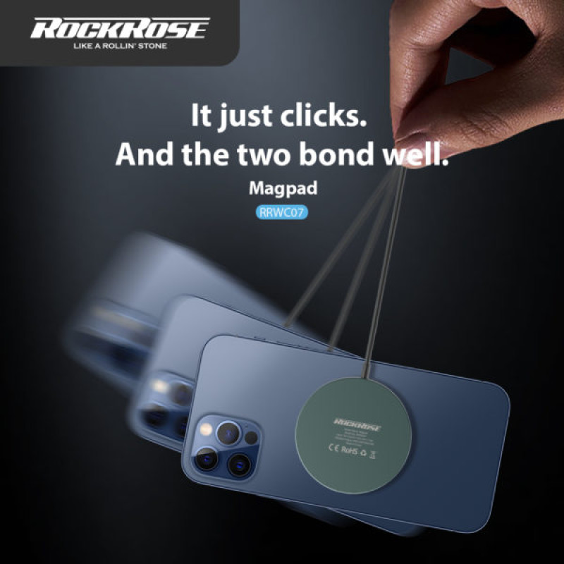 شاحن لاسلكي من روكروز 15 واط زيتي