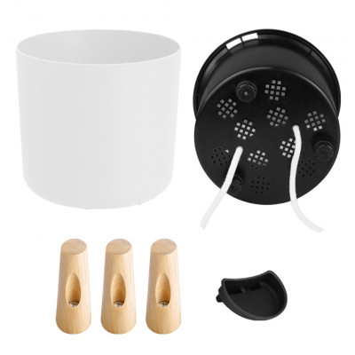 أصيص زهور مستدير قائم على الأرض