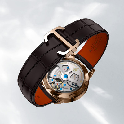 ساعة AGELOCER الأصلية لعلم الفلك للرجال، ساعة ذهبي...