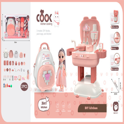 طقم مطبخ تفاعلي 3 في 1 قابل للتحويل لحقيبة ظهر وطا...