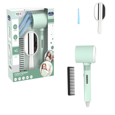 طقم تجميل البنات المرح – لعبة مجفف شعر بالبطارية م...