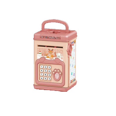 حاسبة صرّاف وحافظة نقود تعليمية للأطفال لون وردي ج...