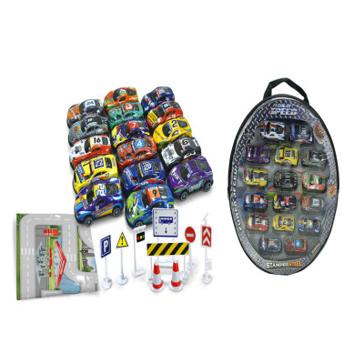 شنطة سيارات حديد مع فرشه واكسسوارات 16 سيارة